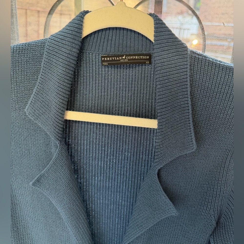 Peruvian Connection Yacht Club Cardigan 100% Cotton Women’s XS - Picture 10 of 11